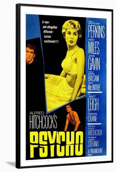 Psycho, Anthony Perkins, Janet Leigh, John Gavin, 1960-null-Framed Poster