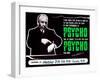 Psycho, Director Alfred Hitchcock On A British Quad, 1960-null-Framed Art Print