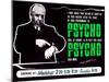 Psycho, Director Alfred Hitchcock On A British Quad, 1960-null-Mounted Art Print