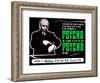 Psycho, Director Alfred Hitchcock On A British Quad, 1960-null-Framed Art Print