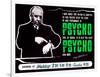 Psycho, Director Alfred Hitchcock On A British Quad, 1960-null-Framed Art Print