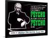 Psycho, Director Alfred Hitchcock On A British Quad, 1960-null-Framed Art Print