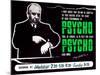 Psycho, Director Alfred Hitchcock On A British Quad, 1960-null-Mounted Art Print