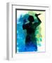 Psycho in the Shower Watercolor-Lora Feldman-Framed Art Print