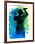 Psycho in the Shower Watercolor-Lora Feldman-Framed Art Print