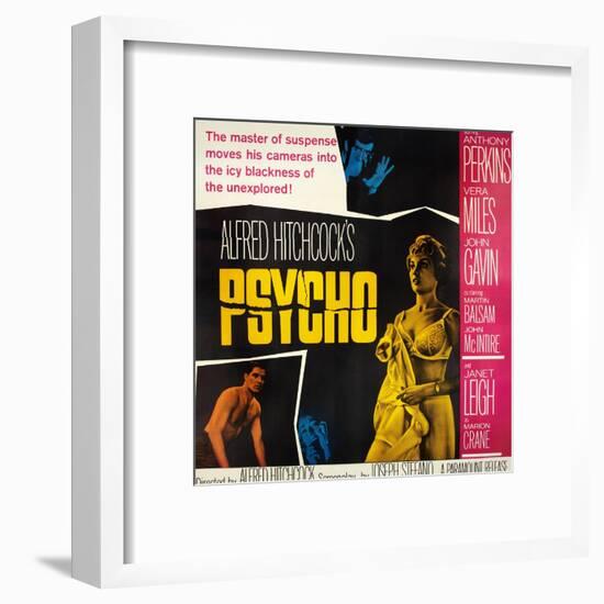 Psycho, Top: Anthony Perkins, Bottom from Left: John Gavin, Vera Miles, Janet Leigh, 1960-null-Framed Art Print