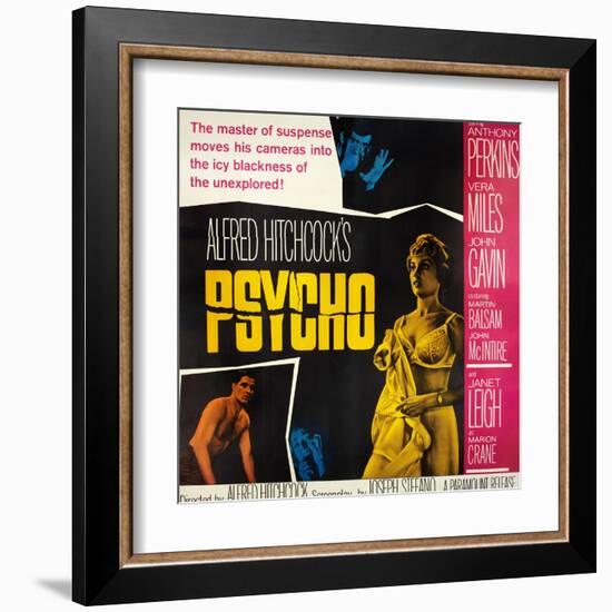 Psycho, Top: Anthony Perkins, Bottom from Left: John Gavin, Vera Miles, Janet Leigh, 1960-null-Framed Art Print