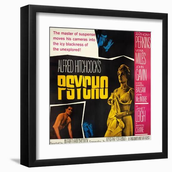 Psycho, Top: Anthony Perkins, Bottom from Left: John Gavin, Vera Miles, Janet Leigh, 1960-null-Framed Art Print