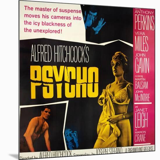 Psycho, Top: Anthony Perkins, Bottom from Left: John Gavin, Vera Miles, Janet Leigh, 1960-null-Mounted Art Print