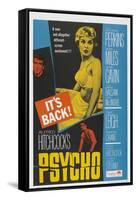 PSYCHO, US poster, Anthony Perkins (left), Janet Leigh (center), John Gavin (bottom), 1960-null-Framed Stretched Canvas