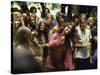 Psylvia, Dressed in Pink Indian Shirt Dancing in Crowd, Woodstock Music and Art Festival-Bill Eppridge-Stretched Canvas