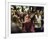 Psylvia, Dressed in Pink Indian Shirt Dancing in Crowd, Woodstock Music and Art Festival-Bill Eppridge-Framed Photographic Print