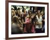 Psylvia, Dressed in Pink Indian Shirt Dancing in Crowd, Woodstock Music and Art Festival-Bill Eppridge-Framed Photographic Print