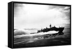 PT Boat Off Coast of New Guinea During World War 2-null-Framed Stretched Canvas