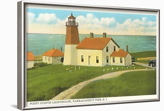Pt. Judith Lighthouse, Narragansett Pier, Rhode Island-null-Framed Art Print