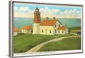 Pt. Judith Lighthouse, Narragansett Pier, Rhode Island-null-Framed Art Print