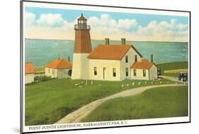 Pt. Judith Lighthouse, Narragansett Pier, Rhode Island-null-Mounted Art Print