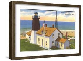 Pt. Judith Lighthouse, Narragansett, Rhode Island-null-Framed Art Print