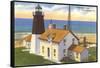 Pt. Judith Lighthouse, Narragansett, Rhode Island-null-Framed Stretched Canvas