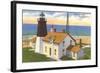 Pt. Judith Lighthouse, Narragansett, Rhode Island-null-Framed Art Print