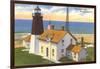 Pt. Judith Lighthouse, Narragansett, Rhode Island-null-Framed Art Print