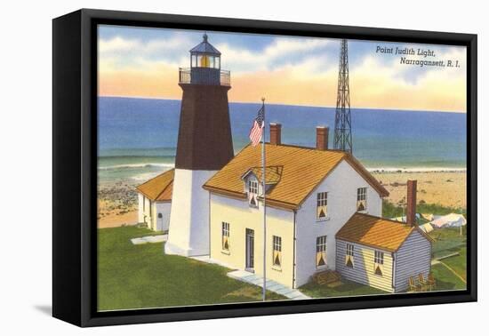 Pt. Judith Lighthouse, Narragansett, Rhode Island-null-Framed Stretched Canvas