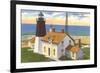 Pt. Judith Lighthouse, Narragansett, Rhode Island-null-Framed Art Print