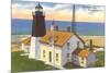 Pt. Judith Lighthouse, Narragansett, Rhode Island-null-Mounted Art Print