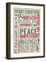 Pt. Pleasant Beach, New Jersey - Christmas Typography-Lantern Press-Framed Premium Giclee Print