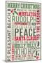 Pt. Pleasant Beach, New Jersey - Christmas Typography-Lantern Press-Mounted Premium Giclee Print