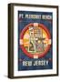 Pt. Pleasant Beach, New Jersey - Lifeguard Chair-Lantern Press-Framed Art Print