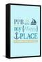 Pt. Pleasant Beach, New Jersey - PPB Is My Happy Place (#2 - Teal)-Lantern Press-Framed Stretched Canvas