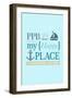 Pt. Pleasant Beach, New Jersey - PPB Is My Happy Place (#2 - Teal)-Lantern Press-Framed Art Print