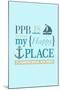 Pt. Pleasant Beach, New Jersey - PPB Is My Happy Place (#2 - Teal)-Lantern Press-Mounted Art Print