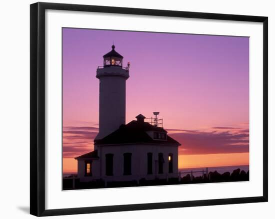 Pt Wilson Lighthouse, Entrance to Admiralty Inlet, Washington, USA-Jamie & Judy Wild-Framed Photographic Print