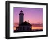 Pt Wilson Lighthouse, Entrance to Admiralty Inlet, Washington, USA-Jamie & Judy Wild-Framed Photographic Print