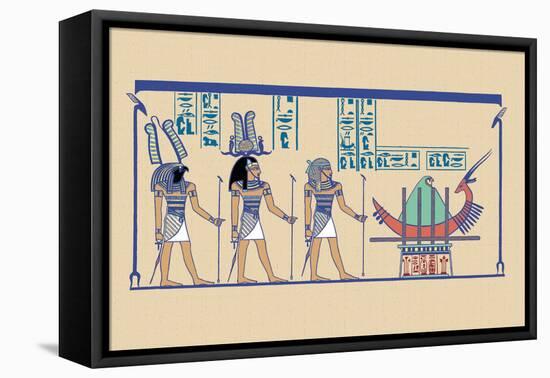 Ptah, Sekar and Osris-J. Gardner Wilkinson-Framed Stretched Canvas