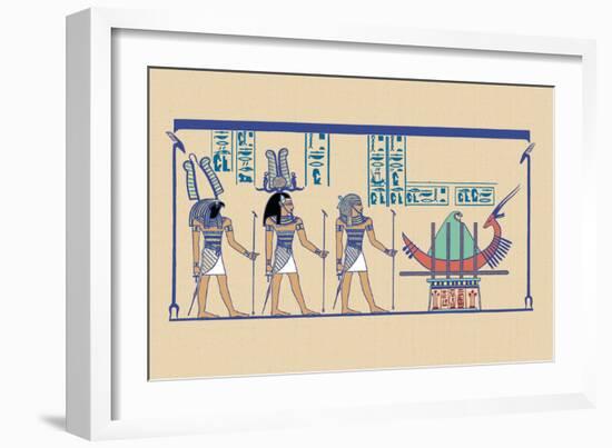 Ptah, Sekar and Osris-J. Gardner Wilkinson-Framed Art Print