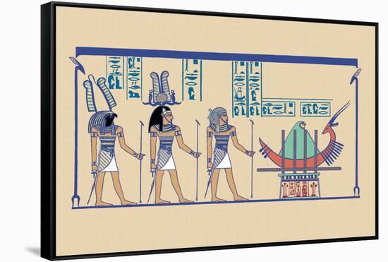 Ptah, Sekar and Osris-J. Gardner Wilkinson-Framed Stretched Canvas