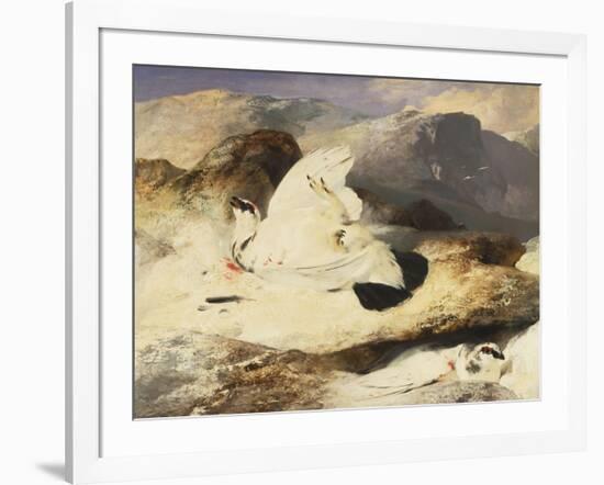 Ptarmigan in a Landscape, 1833 (Oil on Panel)-Edwin Landseer-Framed Giclee Print