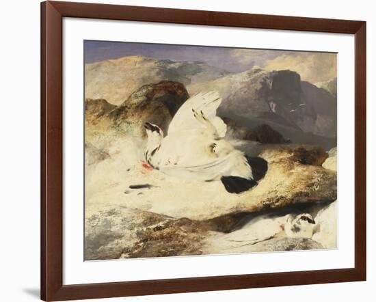 Ptarmigan in a Landscape, 1833 (Oil on Panel)-Edwin Landseer-Framed Giclee Print