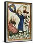 Pteffel, Poet of the 13th Century, Fishing for His Beloved. Codex Manesse (Ca.1300)-null-Framed Stretched Canvas