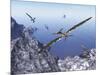 Pteranodon Birds Flying Above Coastal Rocks on a Beautiful Day-Stocktrek Images-Mounted Art Print