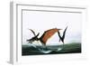 Pteranodon Catching a Fish-Francis Phillipps-Framed Giclee Print