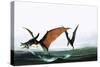 Pteranodon Catching a Fish-Francis Phillipps-Stretched Canvas