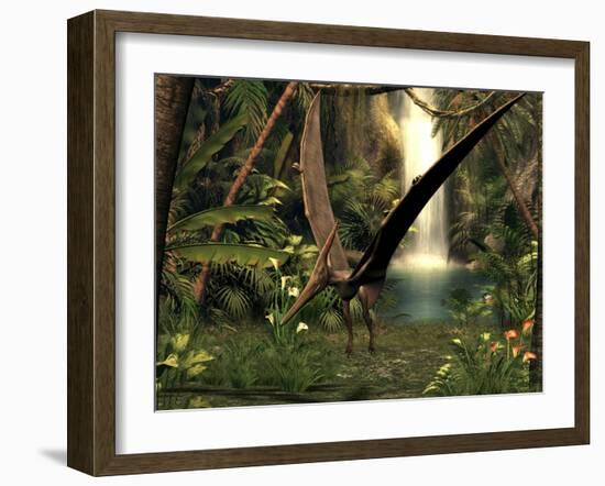 Pteranodon Pterosaur, Artwork-Friedrich Saurer-Framed Photographic Print