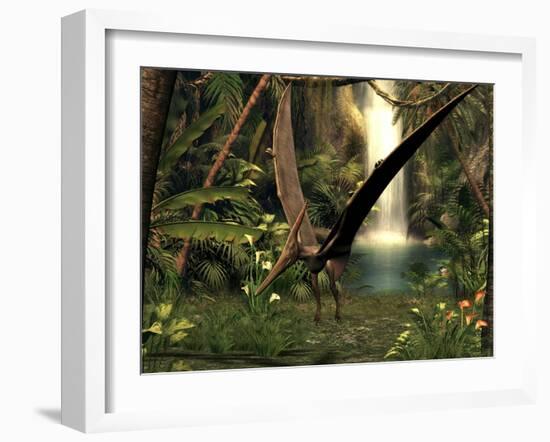 Pteranodon Pterosaur, Artwork-Friedrich Saurer-Framed Photographic Print