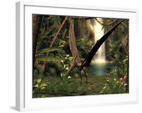 Pteranodon Pterosaur, Artwork-Friedrich Saurer-Framed Photographic Print