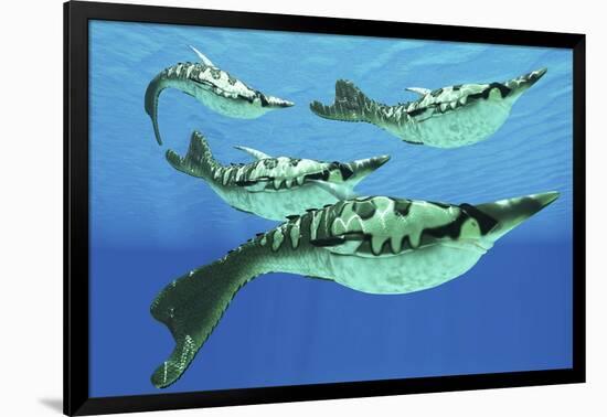 Pteraspis Is an Extinct Genus of Jawless Ocean Fish That Lived in the Devonian Period-null-Framed Art Print