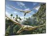 Pterosaurs Flying, Computer Artwork-Roger Harris-Mounted Photographic Print